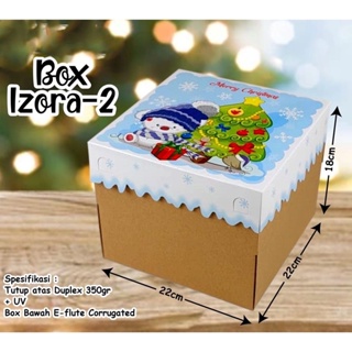 紙板盒送禮盒蛋糕撻布丁聖誕聖誕老人聖誕老人雪藍色
