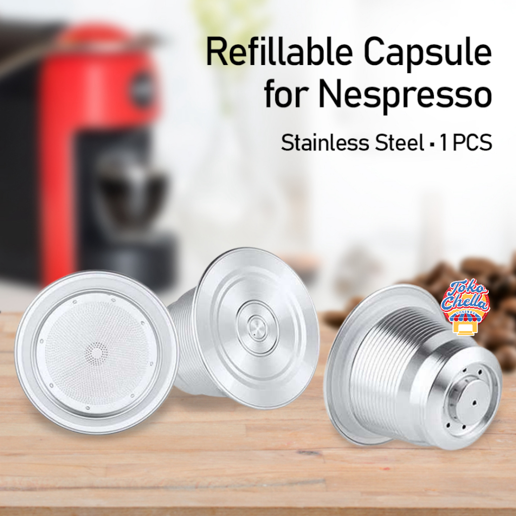 Icafilas 可再填充膠囊升級不銹鋼 1PCS 適用於 Nespresso