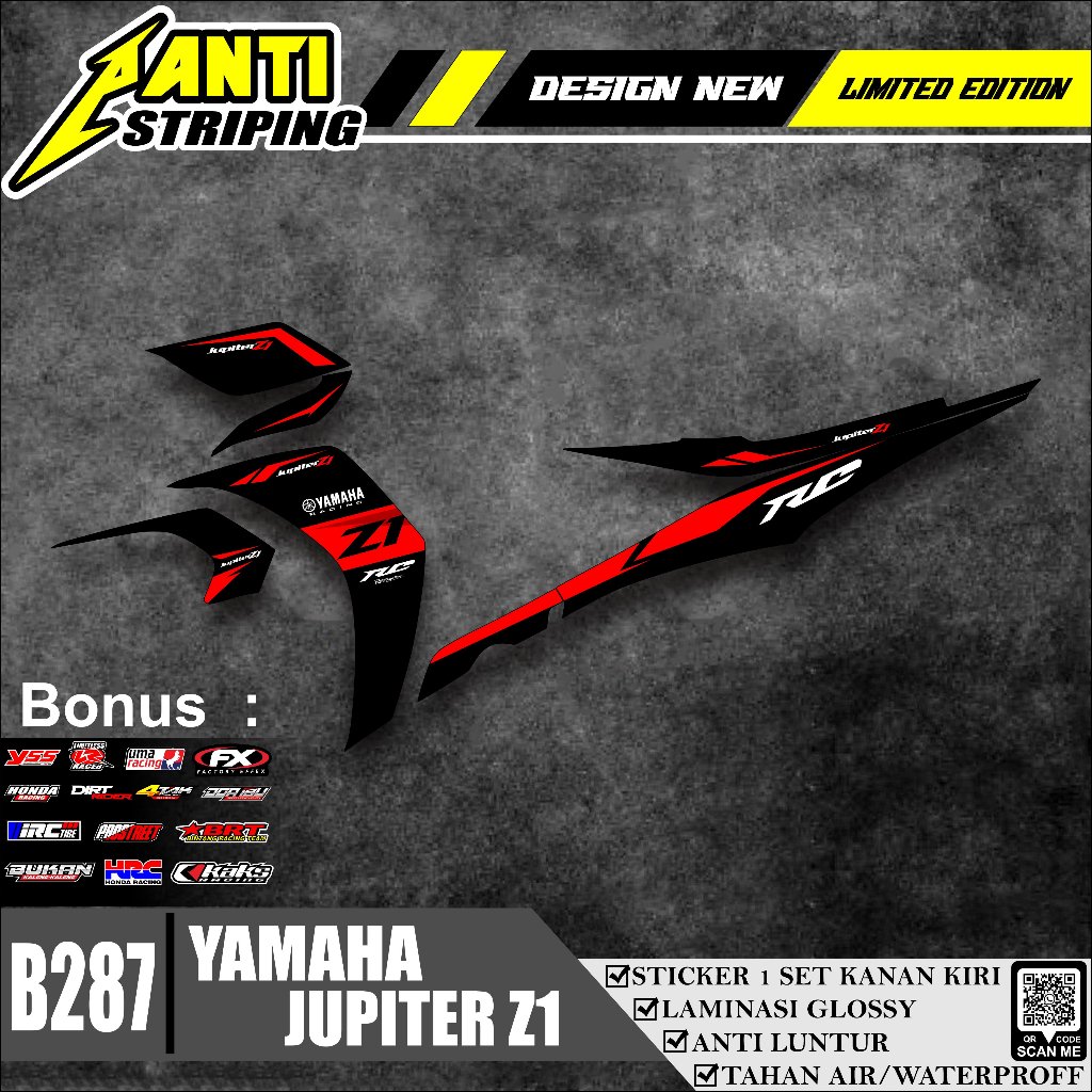 山葉 B287 JUPITER Z1 摩托車貼紙變體表半條條 YAMAHA 摩托車 JUPITER Z1