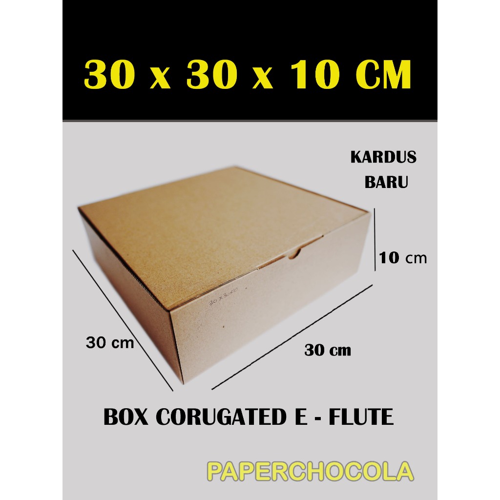 紙板 30x30x10 厘米瓦楞 DIECUT E 長笛紙板盒