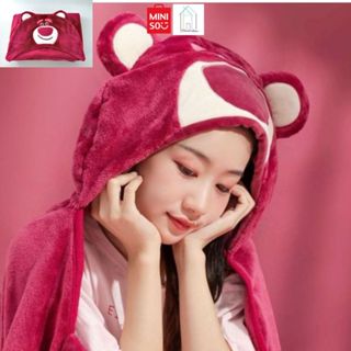 Miniso 毛毯帶帽子 LOTSO 毛毯帶帽子毛毯 LOTSO 玩具總動員系列柔軟面料快速吸水