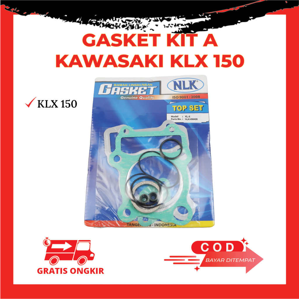 KAWASAKI 墊片套件頂部套件包裝塊摩托車川崎 KLX 150 代碼 NLK-KWK05