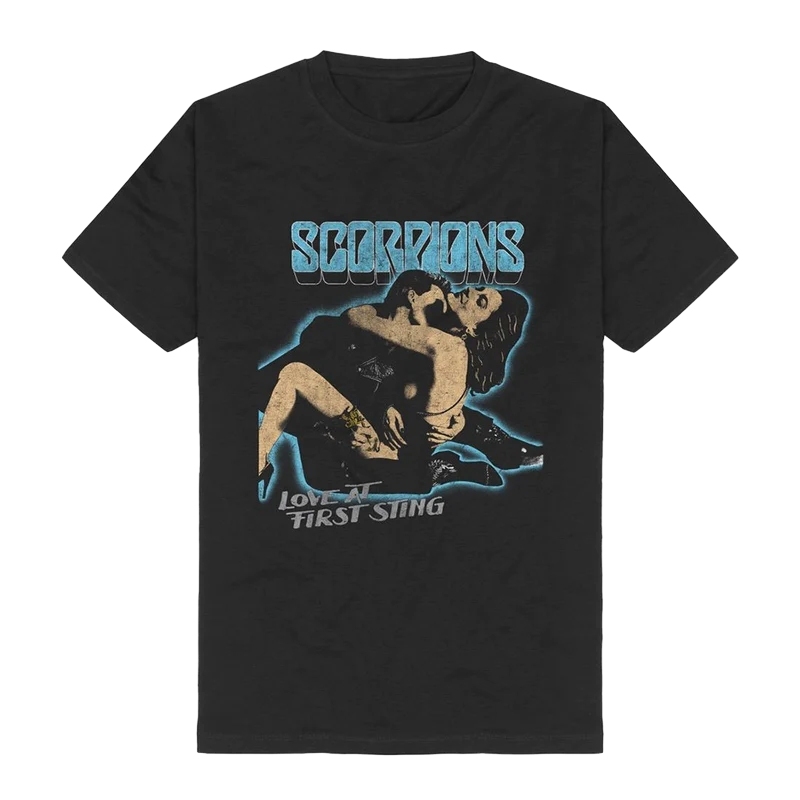 Scorpions Love At First Sting 高級 T 恤樂隊蝎子 T 恤搖滾樂隊金屬
