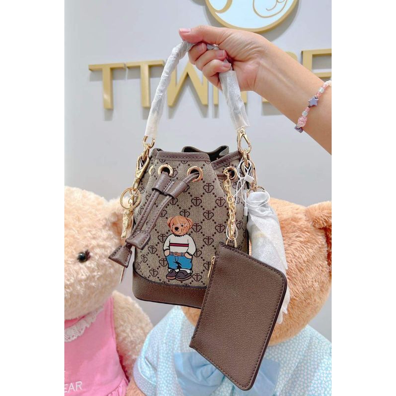 Ttwn BEAR ORIGINAL TN3270 吊帶桶女士 TTWNBEAR 單肩包女士 TTWN BEAR