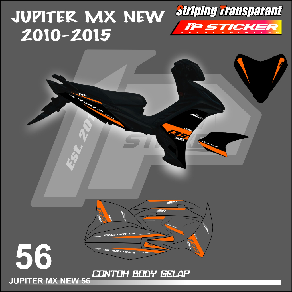 山葉 Jupiter MX 135 全新 YAMAHA JUPITER MX 摩托車條紋貼紙新貼紙清單表簡單顏色變化賽車