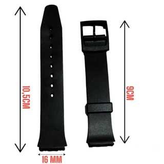 卡西歐 QQ 16 毫米橡膠錶帶卡西歐 Q&Q 通用錶帶