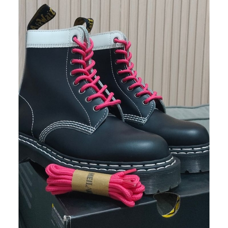 Dr.martens 鞋帶 8 孔/眼長 14 厘米粉色芬達