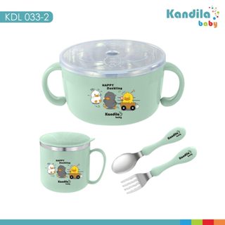 Kandila BABY不銹鋼餵食套裝KDL 033-2兒童餐具兒童餐具