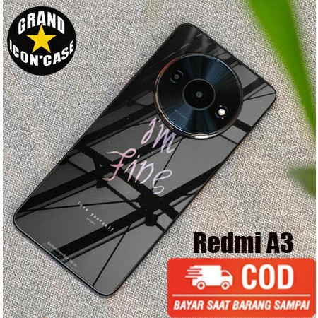 XIAOMI 適用於小米 Redmi A3 外殼 hp 外殼手機殼 Redmi 的軟殼玻璃玻璃