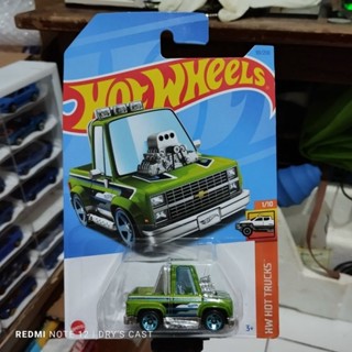 Hijau Hot Wheels Tooned 83 Chevy Silverado 綠色玩具賽車