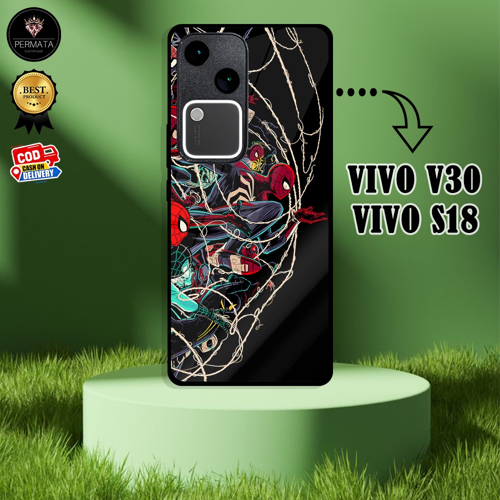 外殼光面 Vivo V30 Vivo S18 外殼酷圖片高清優質外殼現代蜘蛛俠圖案