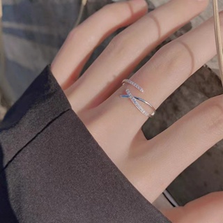Jaemipurple 鈦開口戒指女士戒指鈦鋼鑲嵌水晶珍珠可調節婚禮