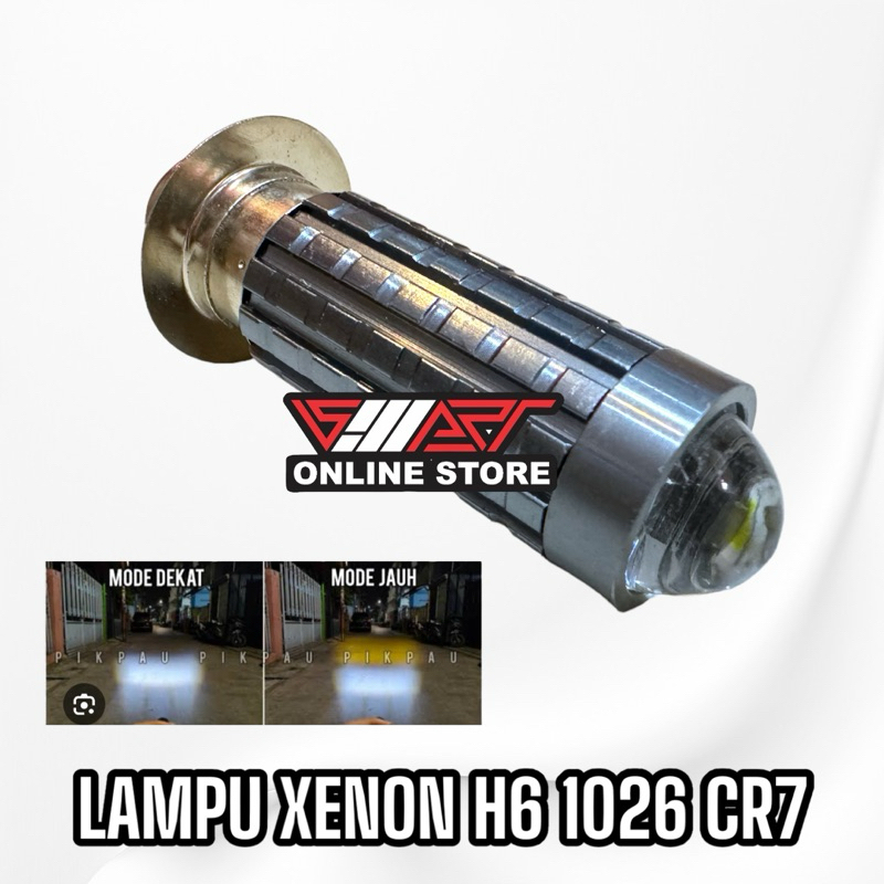 Cahaya PUTIH Xenon H6 LASER 1026 CR7 LED 大燈白/黃燈