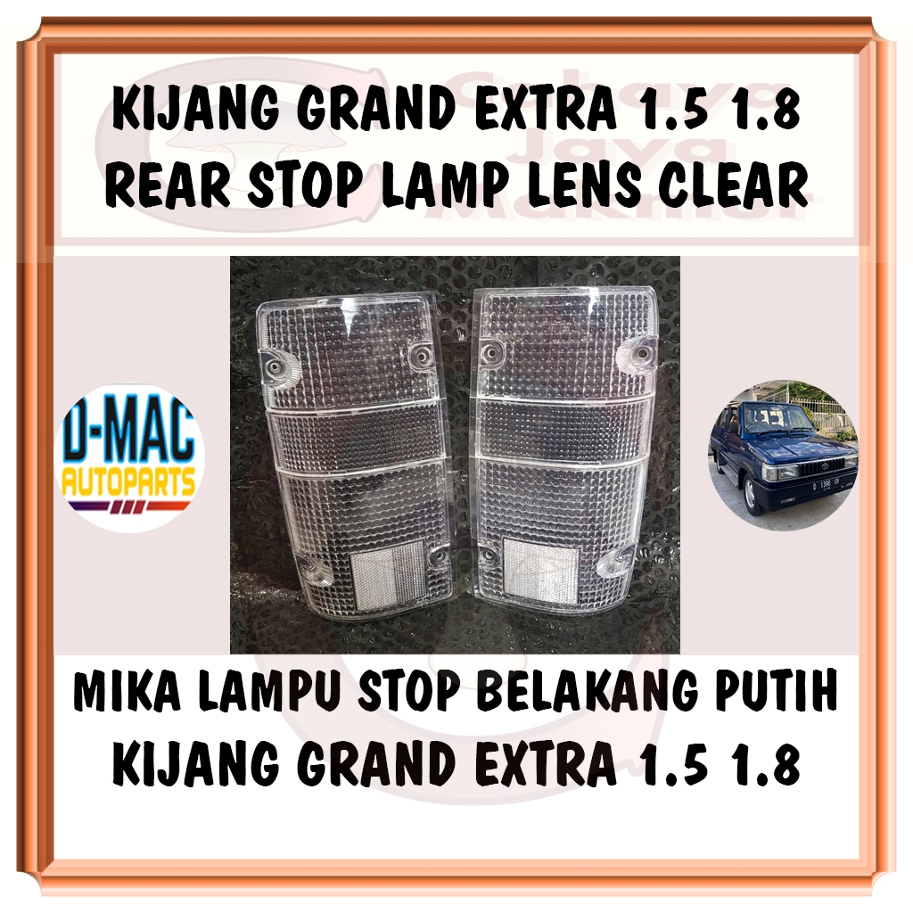 豐田 Putih Pcs Mika 玻璃燈剎車燈剎車轉向信號 Sen 後 Toyota Kijang Grand Ext
