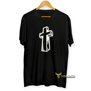 男式 T 恤 Distro Cross Christian Jessus Christian Christian Chu