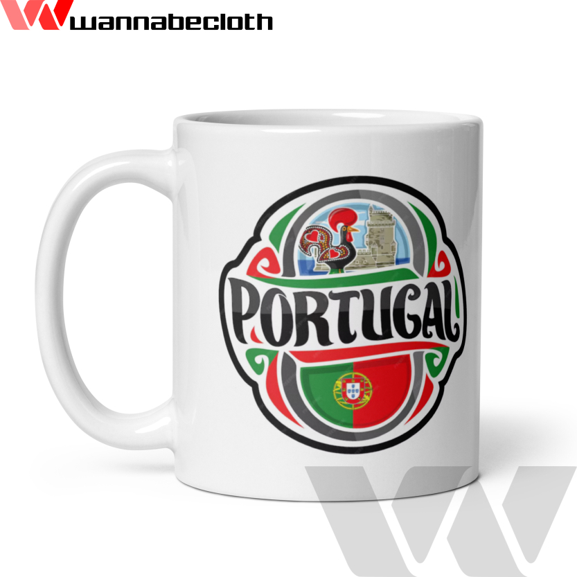 葡萄牙杯葡萄牙玻璃杯紀念品世界國家印刷杯定制馬克杯印刷