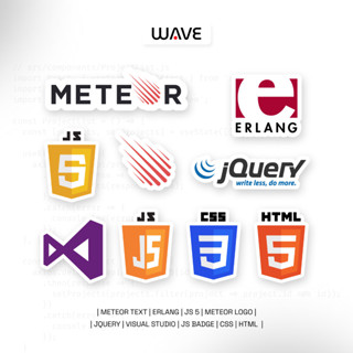 It 程式設計防水乙烯基切割貼紙 HTML JS CSS Meteor JQuery Erlang Unit