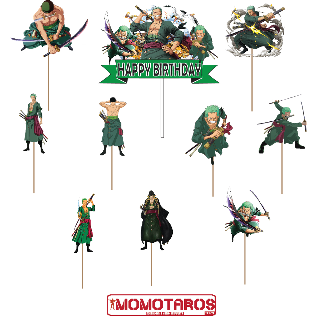 Roronoa Zoro solo 一件蛋糕裝飾套裝