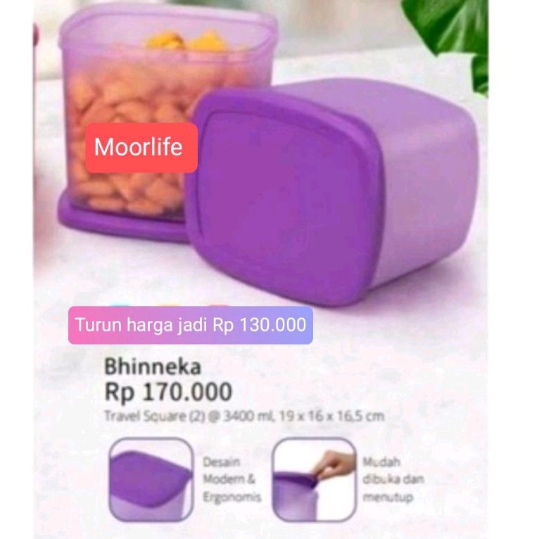 Ungu Moorlife ORIGINAL BHINEKA 紫色蛋糕罐 1PC