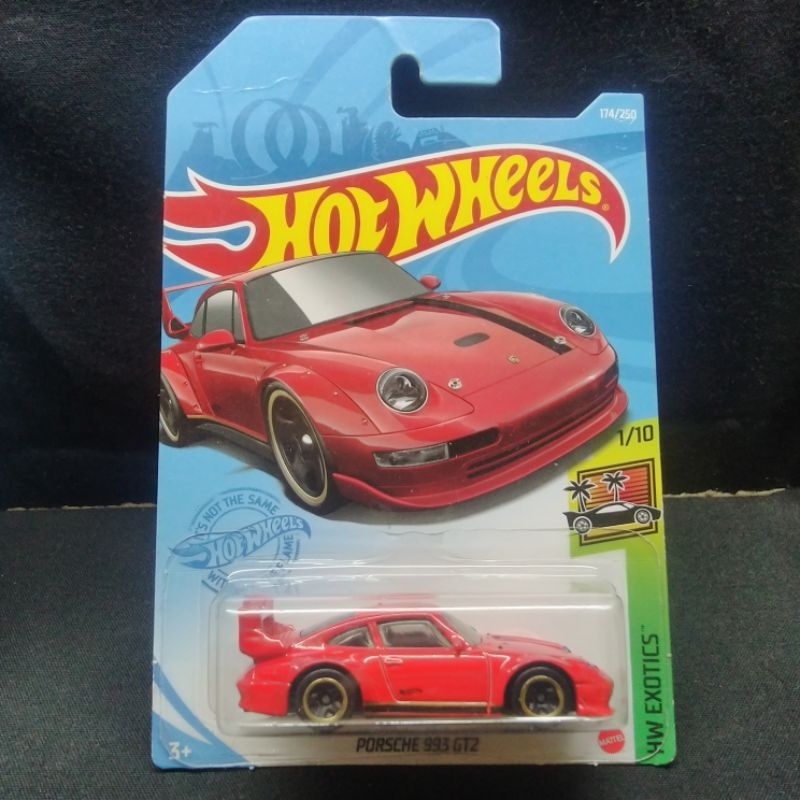 PORSCHE Merah Hotwheels 保時捷 993 GT2 紅色