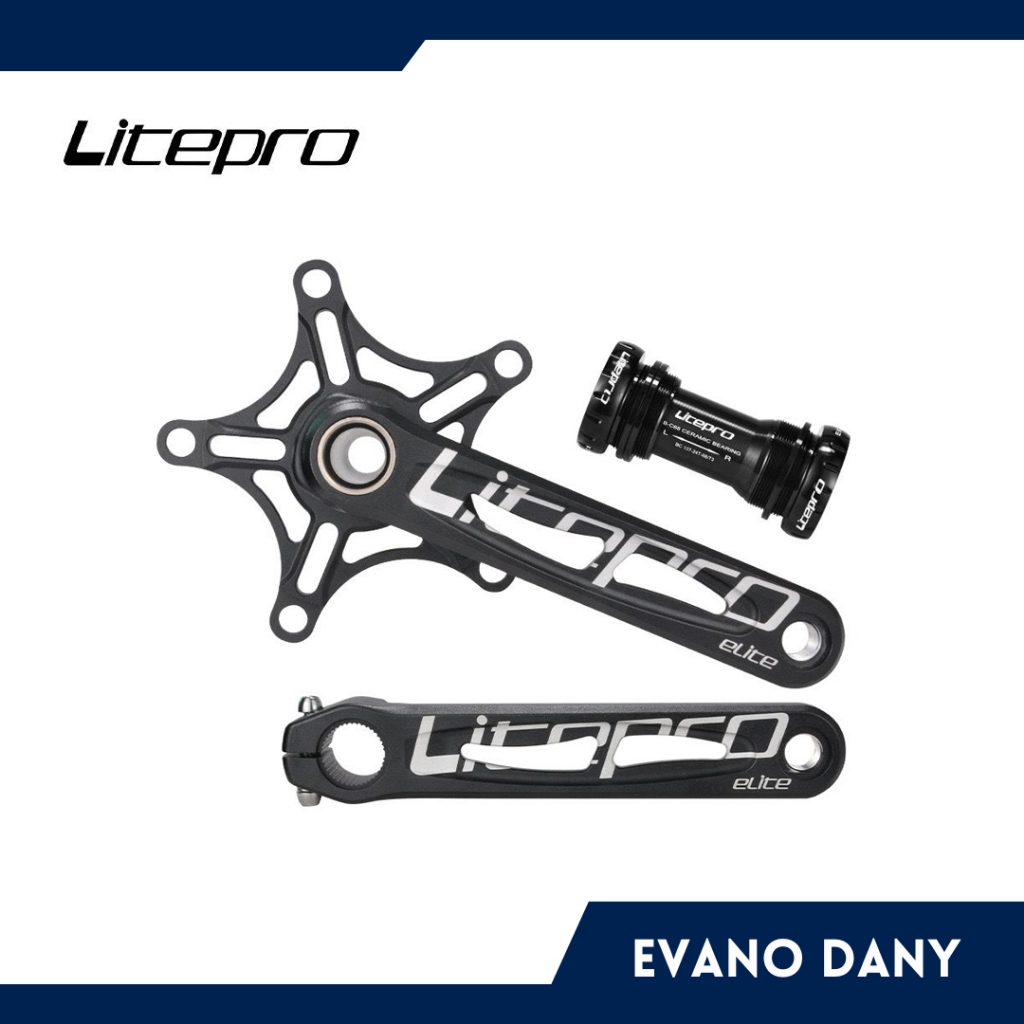 Crank Litepro Elite BCD130 Plus BB陶瓷軸承折疊自行車公路自行車Fixie鋁合金原裝