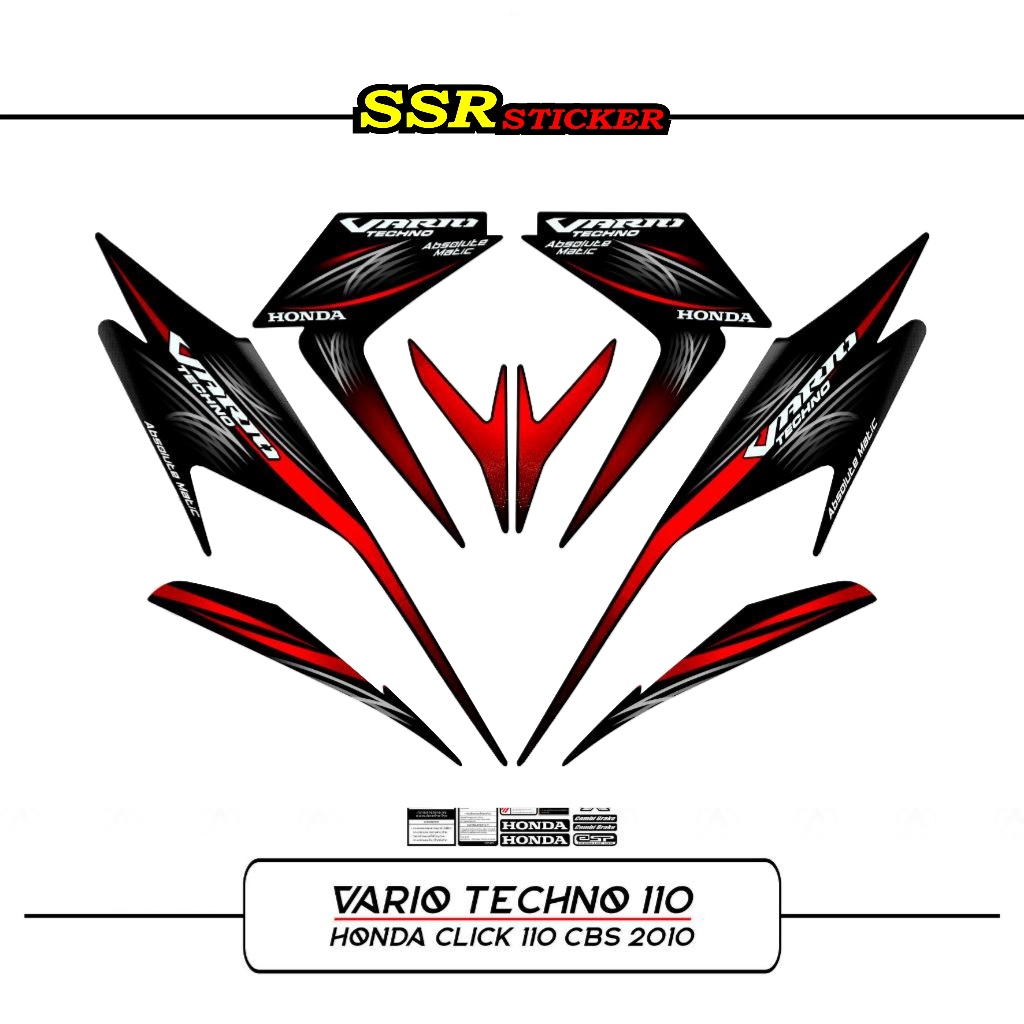 HONDA 條紋 VARIO TECHNO 110 34 STICKER VARIO STICKER VARIO 110