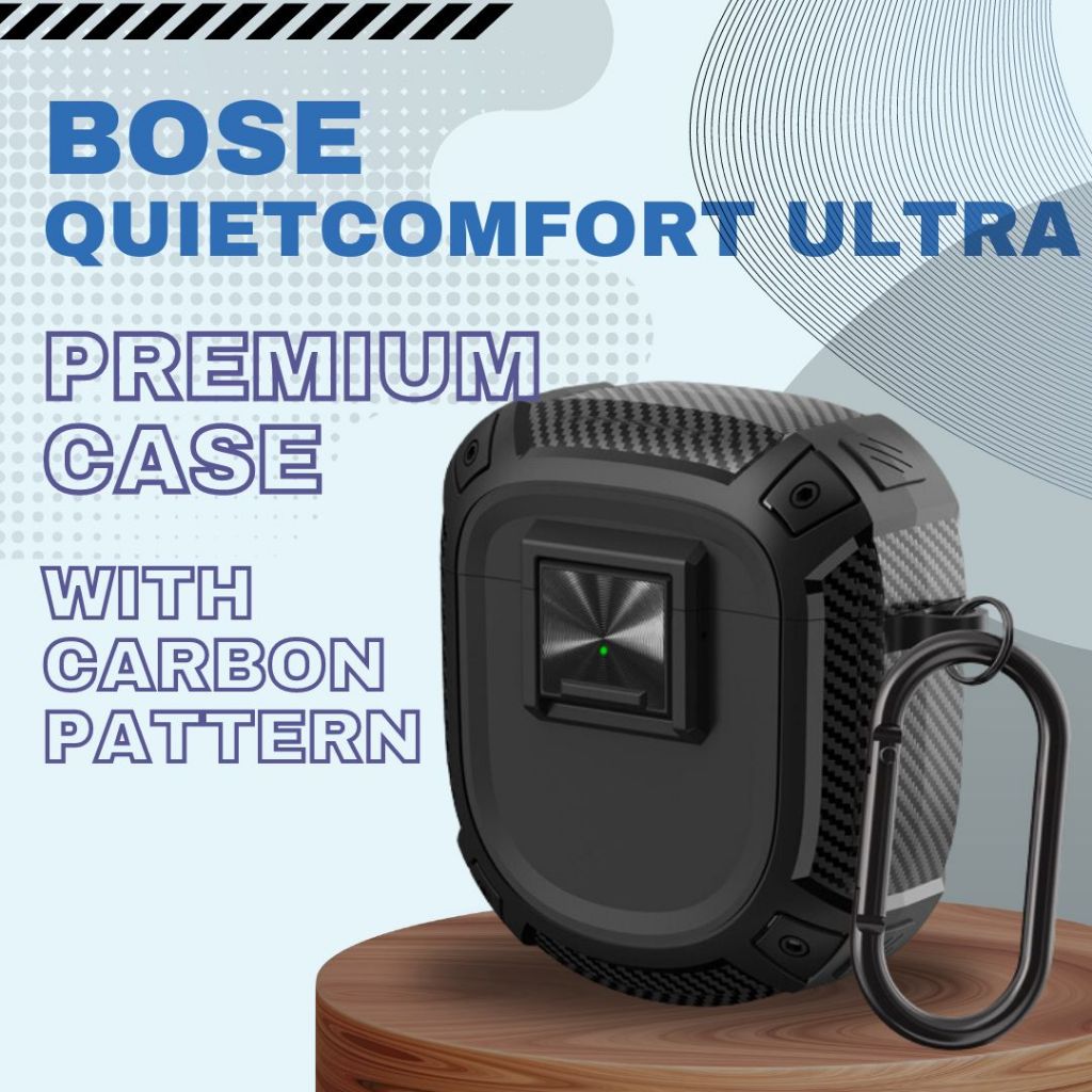 案例高級碳圖案 TWS Bose Quietcomfort Ultra I 軟包 I I 保護 TWS