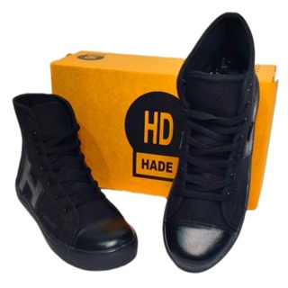 范斯 Hitam Vans SK8 HI BLACK 高清鞋/PREMIUM BLACK 男女休閒運動鞋