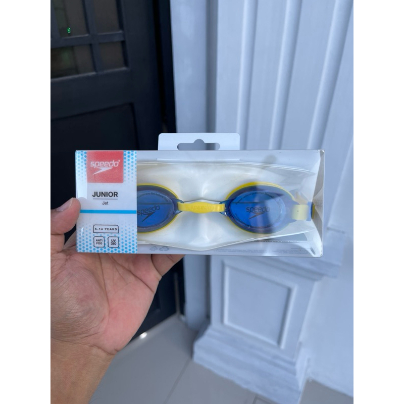 兒童游泳鏡 SPEEDO JUNIOR JET ANTIFOG UV380 黃色藍色原裝