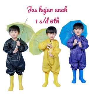 1 至 6 歲兒童雨衣連身衣/雨衣 Ppe 1 至 6 歲兒童