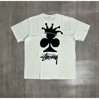 全新 T 恤 STUSSY CLUB CROWN TEE NATURAL WHITE 厚料棉精梳 24 片