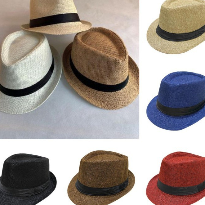 Fedora Kids Cowboy Jazz 兒童牛仔帽 Fedora Straw 純色兒童進口品質 T46