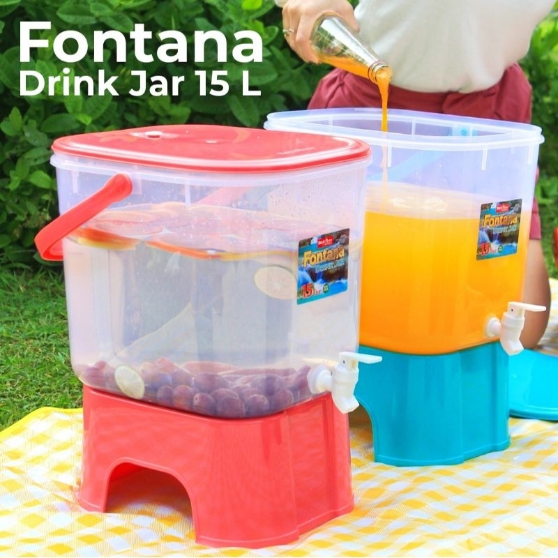 冰飲水機 15 升罐水龍頭把手 FONTANA 飲料罐 BasicHome LION STAR 塑料材料不含 BPA