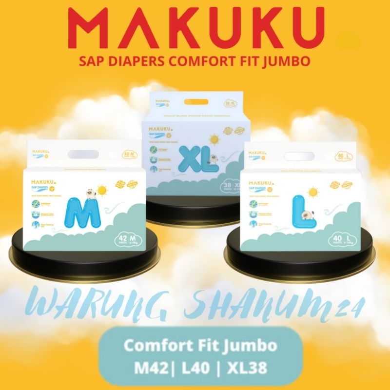 Makuku 空氣尿布尿布舒適貼合 SAP 尺寸 M42 L40 XL38 M L XL 內容 42 40 38 尺寸類