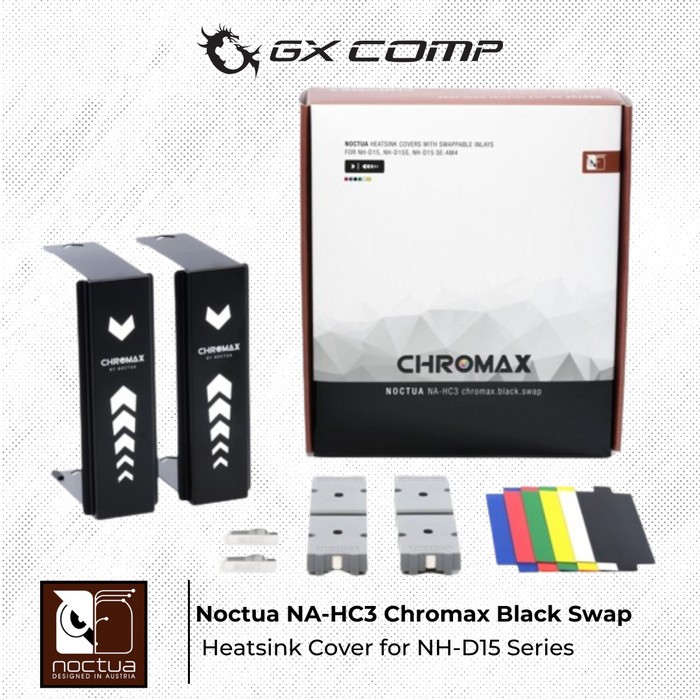 Noctua NA-HC3 Chromax 黑色交換散熱器蓋適用於 NH-D15 系列