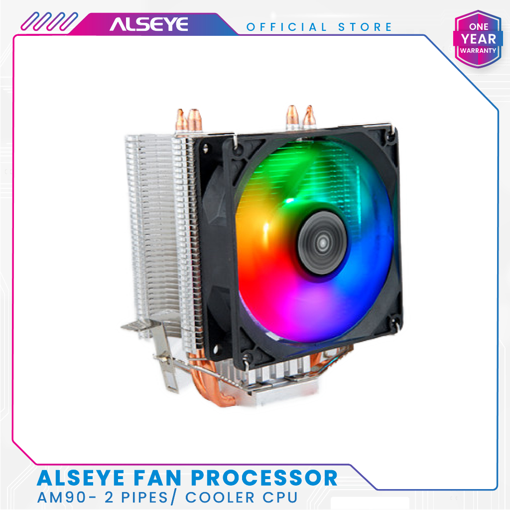 英特爾 Alseye 風扇處理器 2 管 AM90 RGB 支持 AMD/INTEL