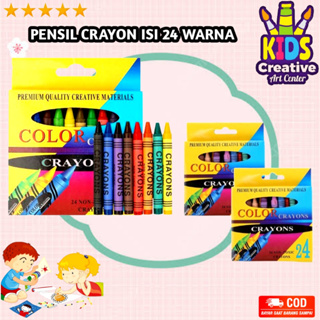 蠟筆內容 24 色彩色鉛筆圖片 24 支蠟筆套裝兒童 24ART SET B K