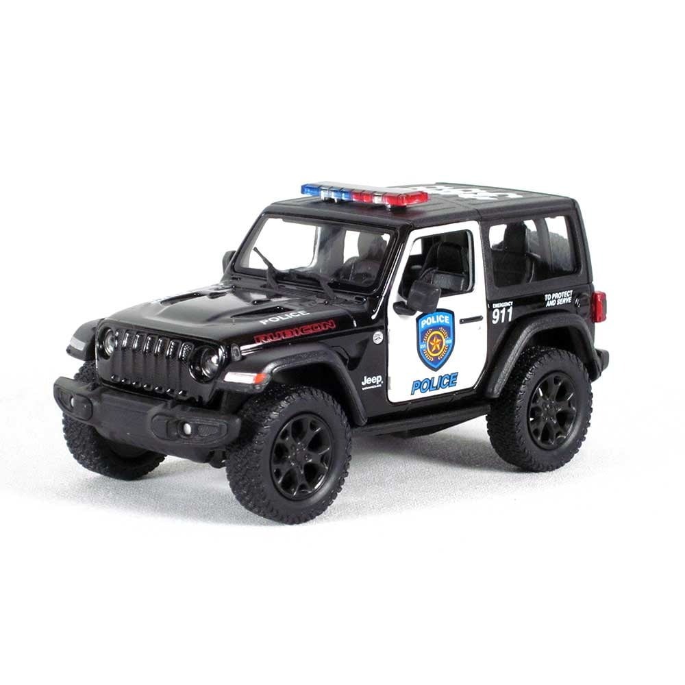 JEEP WRANGLER 壓鑄玩具車微型吉普牧馬人 Rubicon 警察微型壓鑄模型 1:34 紀念品禮品展示 DIE