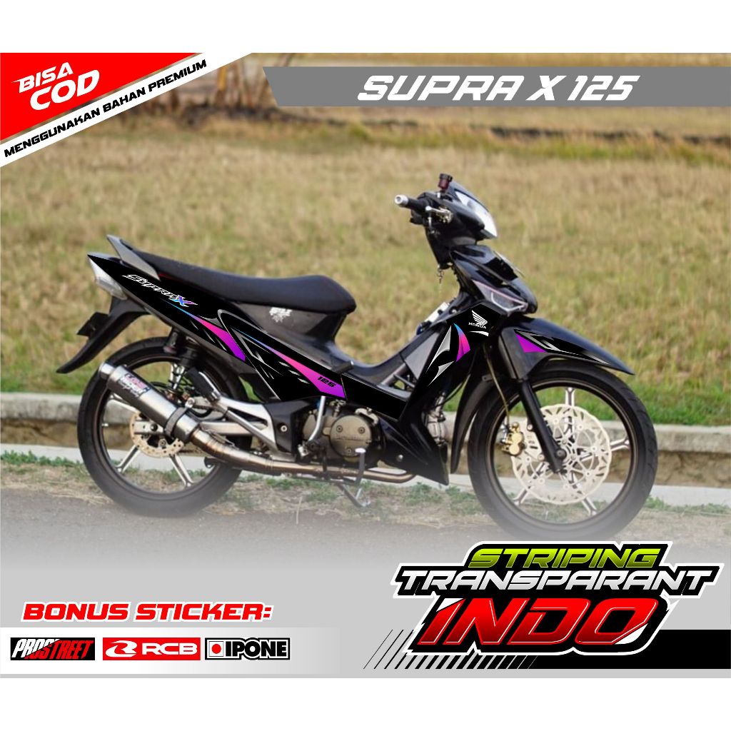 條紋變化 HONDA SUPRA X 125 STICKER LIST 變體 SUPRA 摩托車 X 125