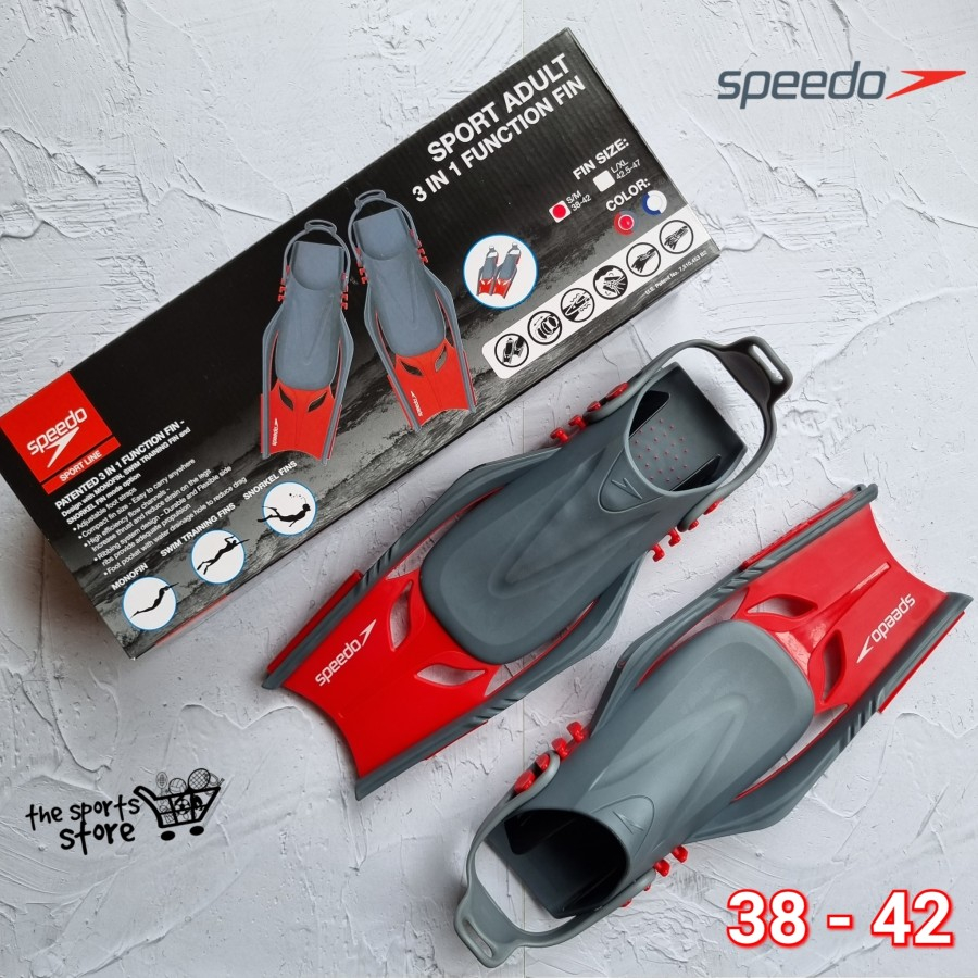 Speedo Sport 成人男女通用旅行腳蹼青蛙腿腳蹼