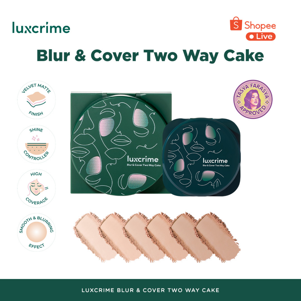 Rna Luxcrime Blur Cover 兩用蛋糕奶油蛋奶凍奶油泡芙蜂窩歌劇肉桂固體粉底粉高遮瑕光滑肌膚無毛孔無油