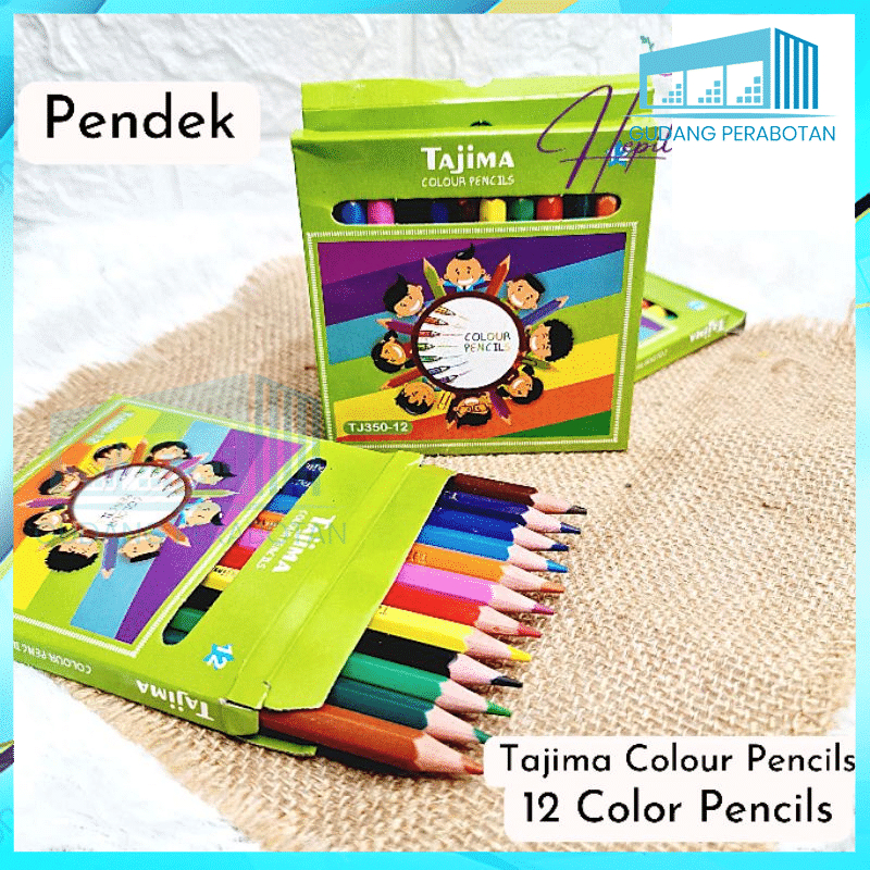 Gp Tajima 長彩色鉛筆 12 色短彩色鉛筆 12 色 Tajima 優質彩色鉛筆