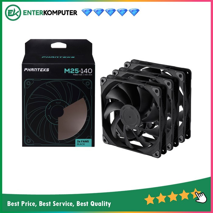 Phanteks M25-140 黑色 140mm PWM 風扇三包風扇外殼 14CM