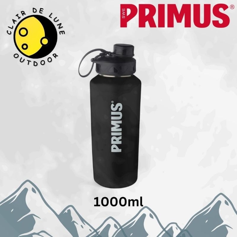 Termos Primus TrailBottle S/S 黑色 1L 保溫瓶不銹鋼跑步瓶