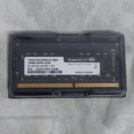 Ram 筆記本電腦團隊 ELITE 16GB DDR4 PC 3200Mhz So-Dimm 內存 Ram 筆記本電腦團