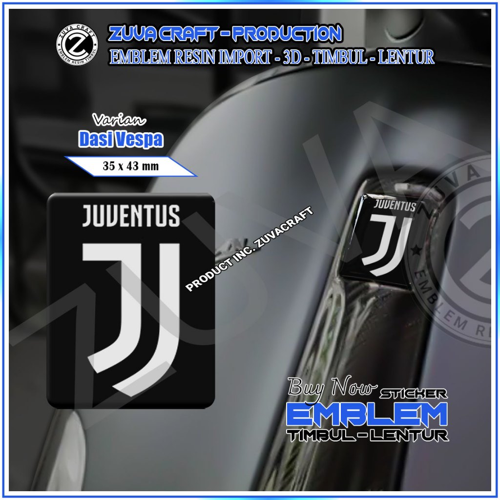 Vespa EMBLEM 貼紙 JUVENTUS LOGO EMBLEM 壓紋 Vespa 領帶貼紙 Vespa RES