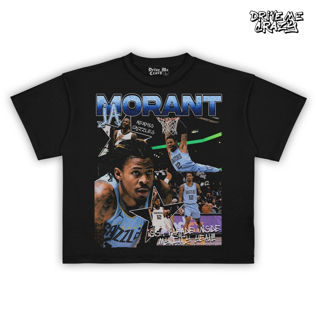 Ja Morant Memphis Grizzlies 籃球超大 T 恤讓我瘋狂駕駛