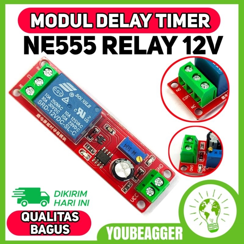 延遲定時器模塊 NE555 12v 開關繼電器