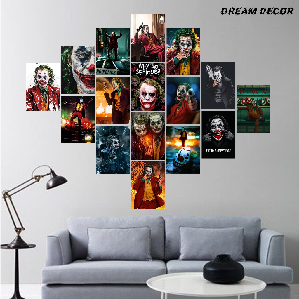 Hiasan DINDING 內容 16 張小丑圖片海報房間牆壁裝飾 A4 A5 A6 尺寸美學牆海報