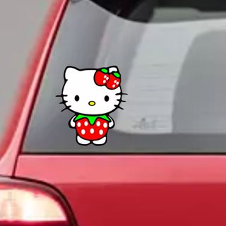 Hello kitty 貼紙汽車貼紙切割貼紙可愛的 hello kitty 人物汽車玻璃變化